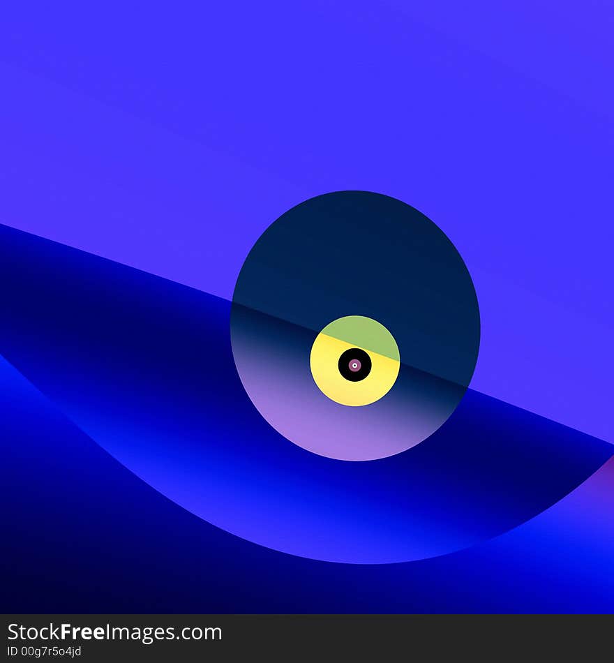 A Circle In A Blue Square