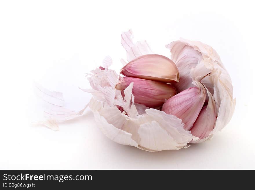 Burst garlic bulb