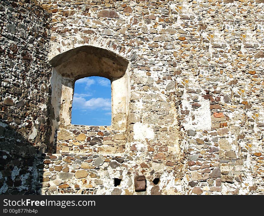 Old wall with a window