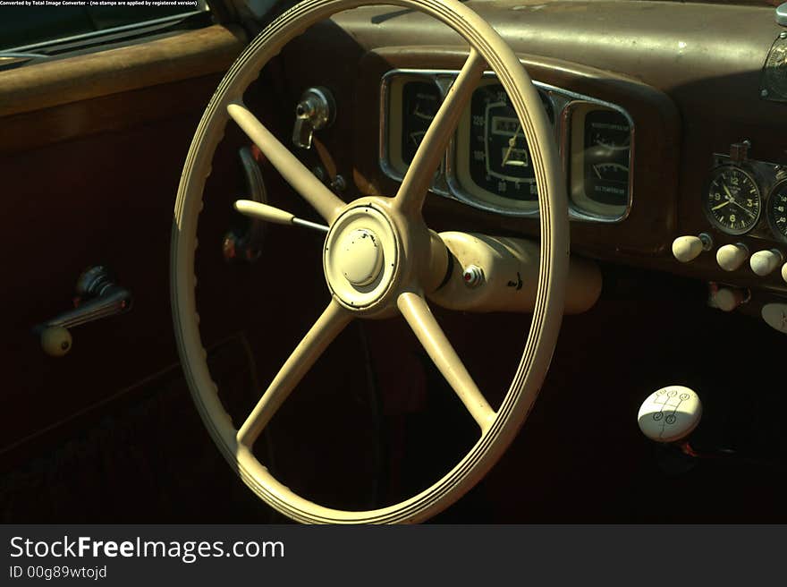 Dashboard of vintage german sportscar