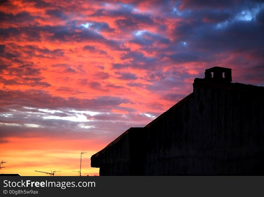 Wonderful sunset colors