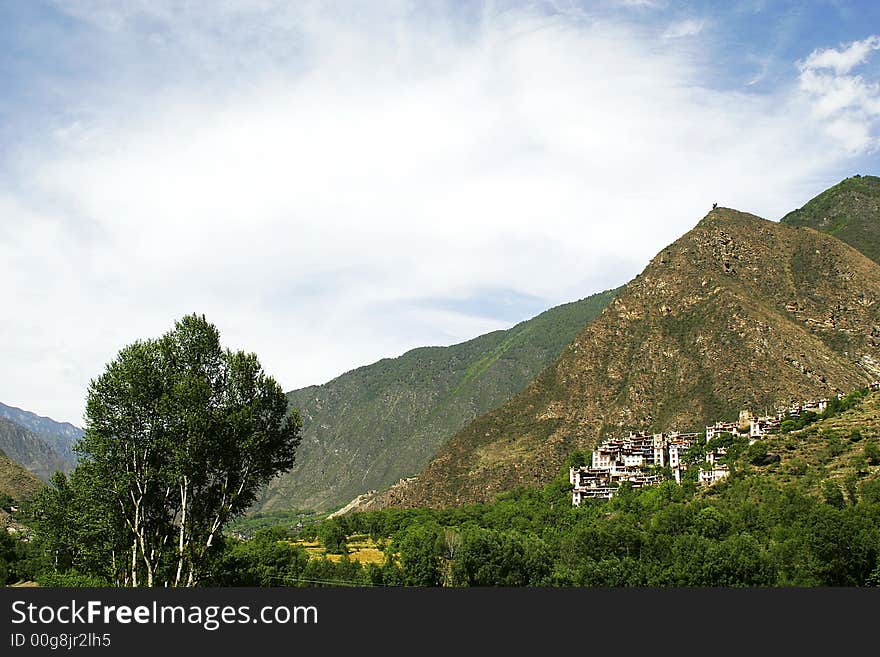 A mountain village