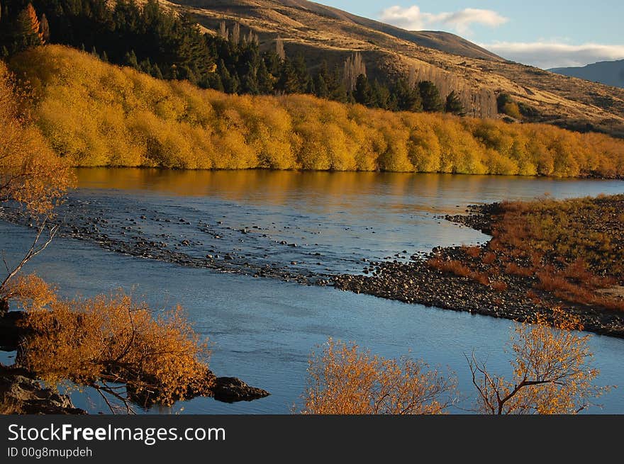 River and mountains