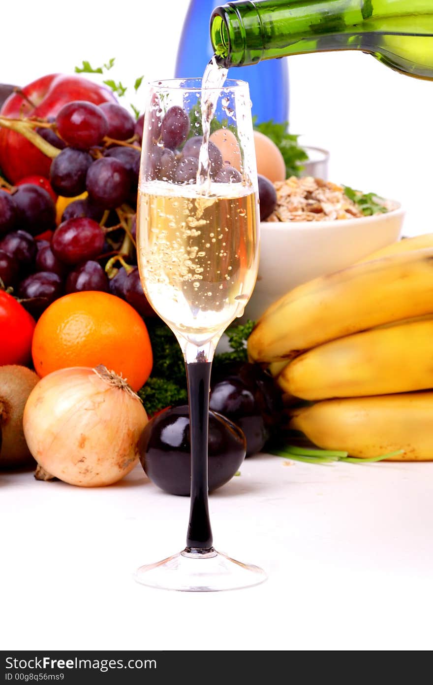 Fresh Vegetables, Fruits and other foodstuffs. Shot in a studio. Fresh Vegetables, Fruits and other foodstuffs. Shot in a studio.