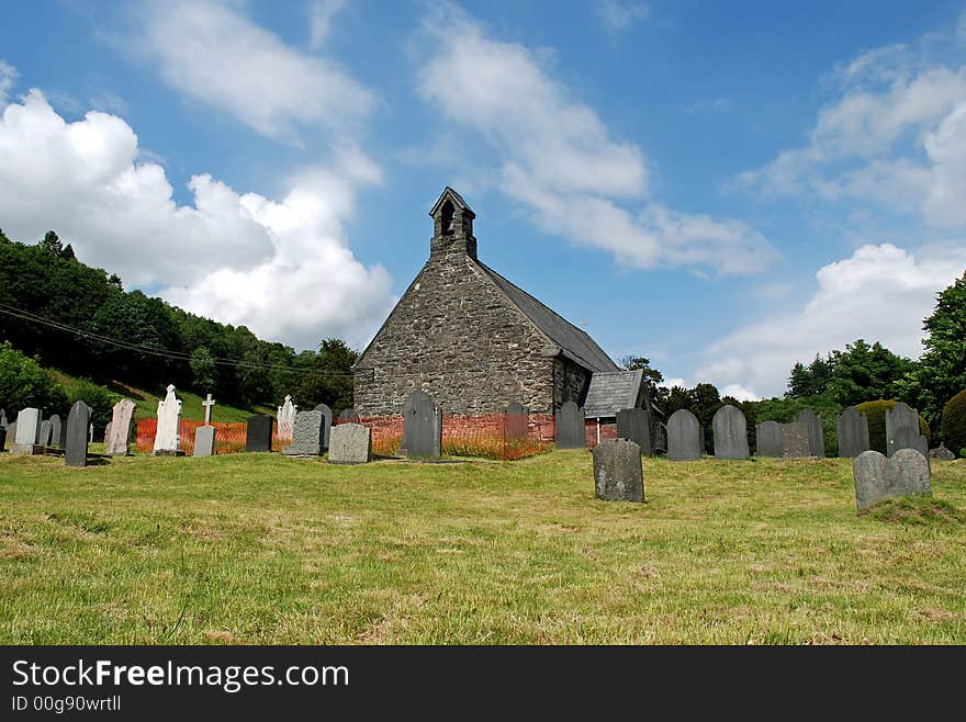 A view of Llanymawddy churchyard in Snowdonia, Mid Wales. A view of Llanymawddy churchyard in Snowdonia, Mid Wales.