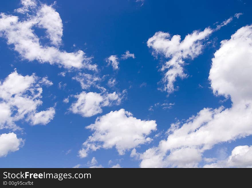 The clouds on the sky