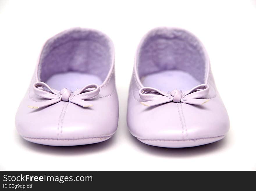 Girl shoes on white background