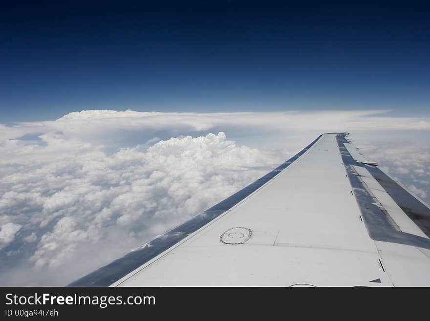 Cloudscape from a commercial airplane. Cloudscape from a commercial airplane