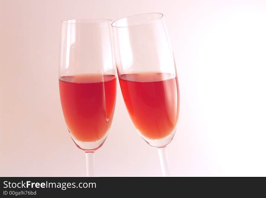 Red wine glasses