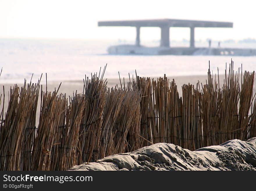 A beautiful view over the ocean in winter. A beautiful view over the ocean in winter