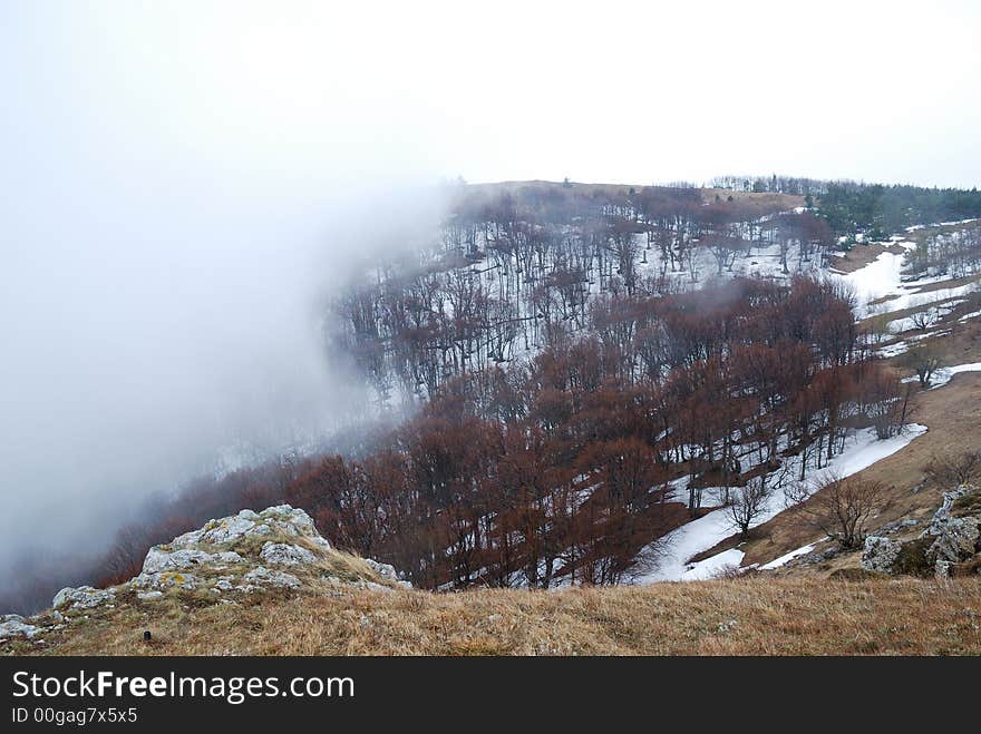 Fog in mountains