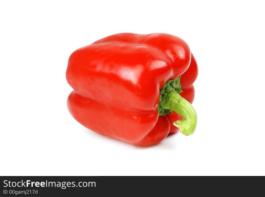 Red pepper isolated over white background