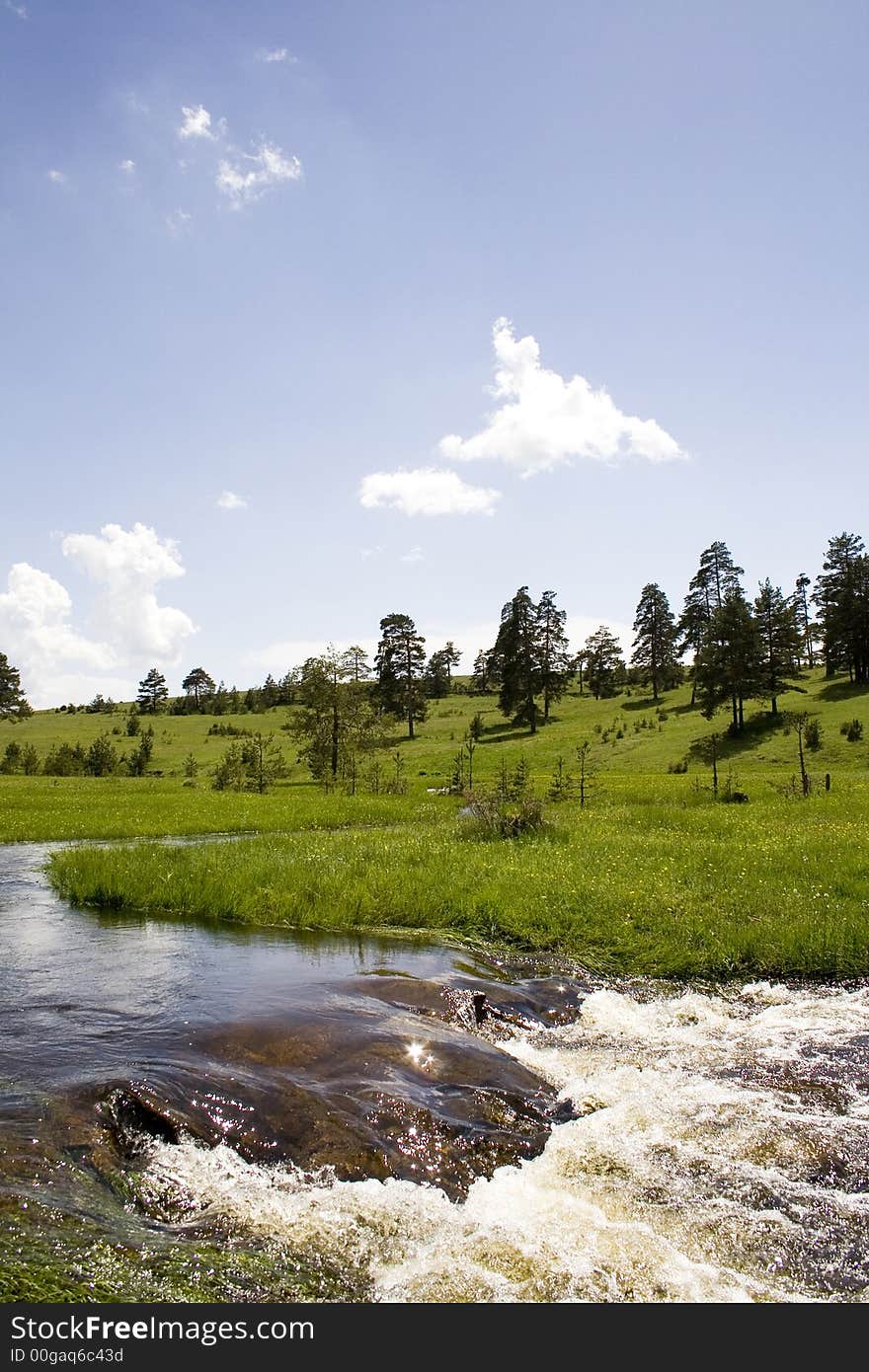 Katusnica river rapids on Zlatibor Mountain