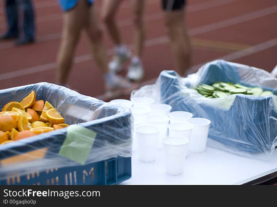 Drinking water and eat something like vegetables or fruit. Drinking water and eat something like vegetables or fruit