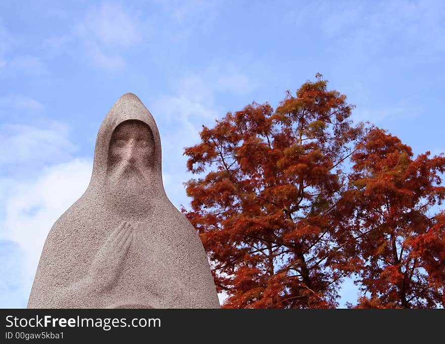 The statue of prayer in Novi Sad