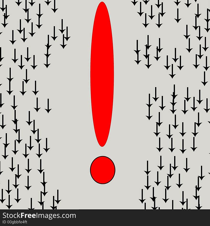 Graphical illustration of a red  point, sign of punctuation. Graphical illustration of a red  point, sign of punctuation