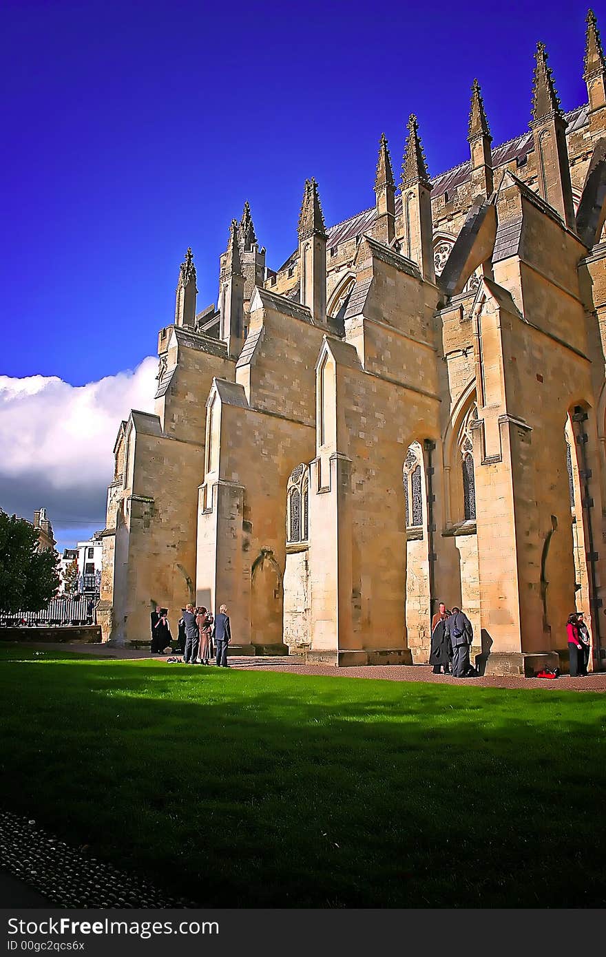 Exeter Cathedral Devon, England UK in Summer. Exeter Cathedral Devon, England UK in Summer