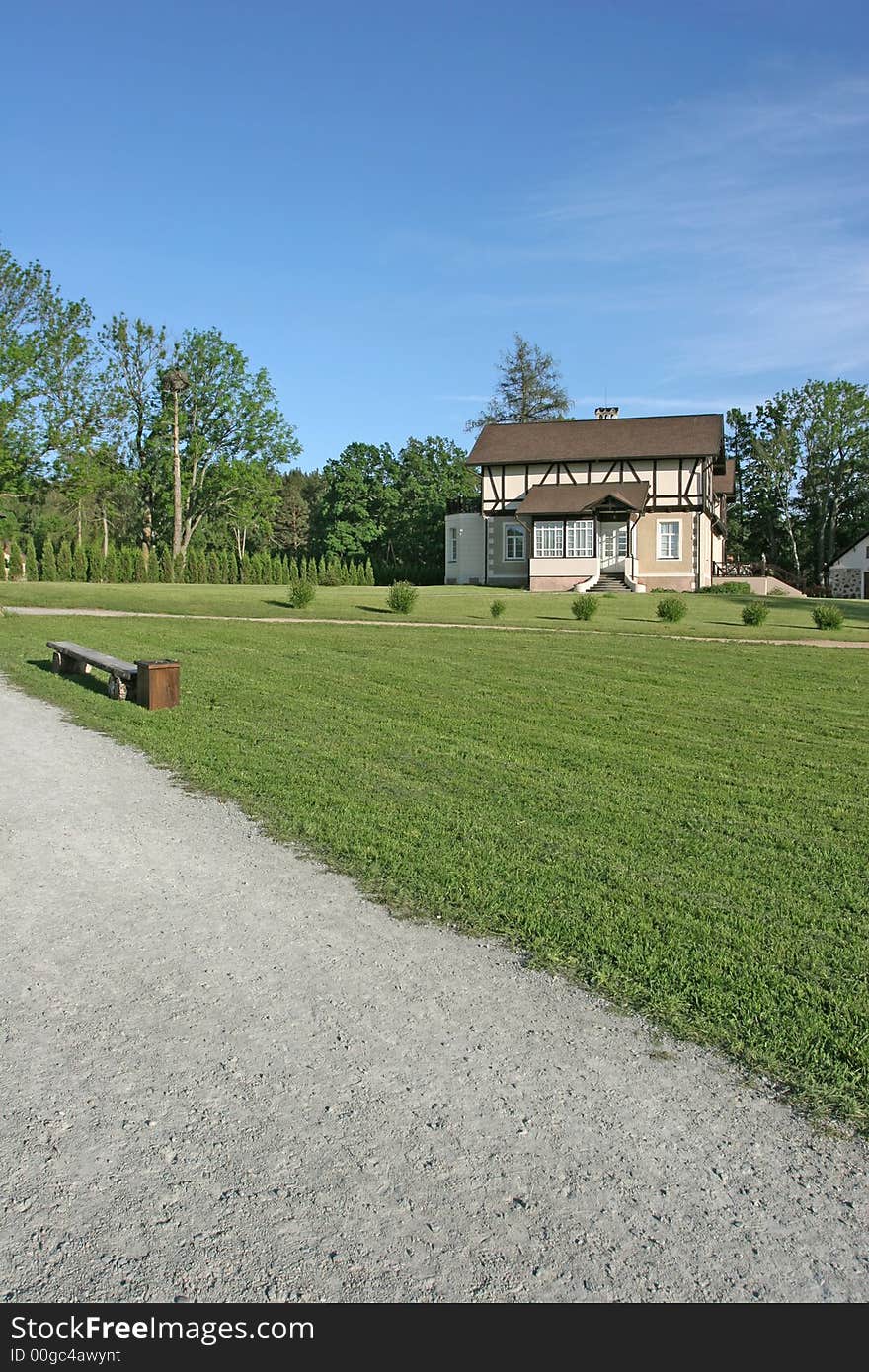 Luxury rural house in summer. Luxury rural house in summer