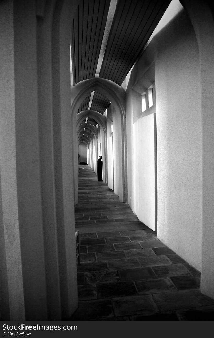 Arches inside of Hallgrimskirkja church Reykjavik Iceland. Arches inside of Hallgrimskirkja church Reykjavik Iceland