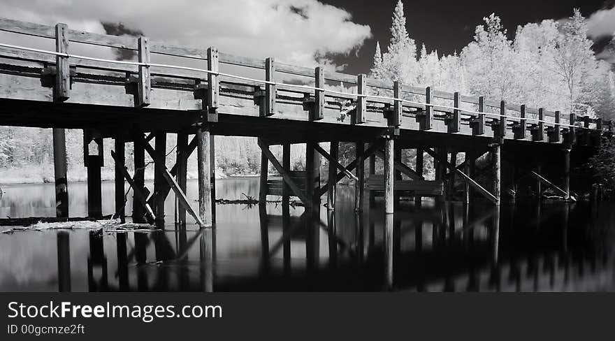 Scenic River in infrared