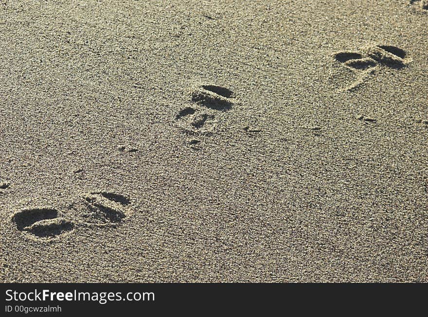 Beach footprints