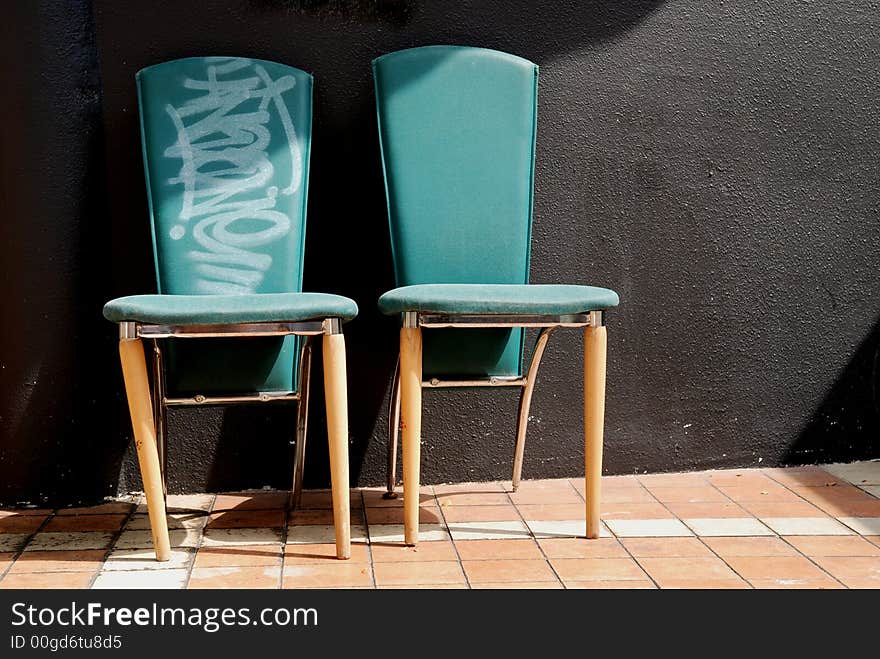 Broken Chair In The Back Yard