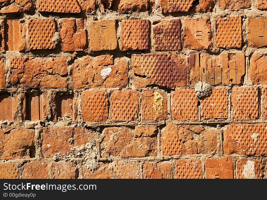 Old Red Brick Wall