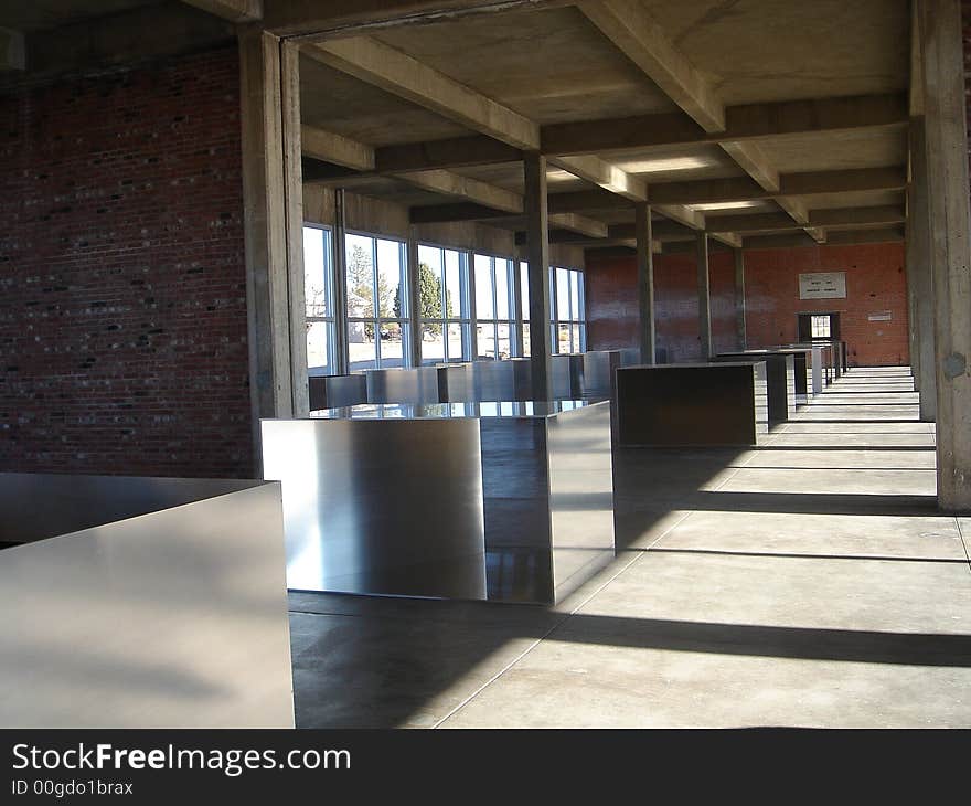 The barn at the Chinati Foundation in Marfa, Texas