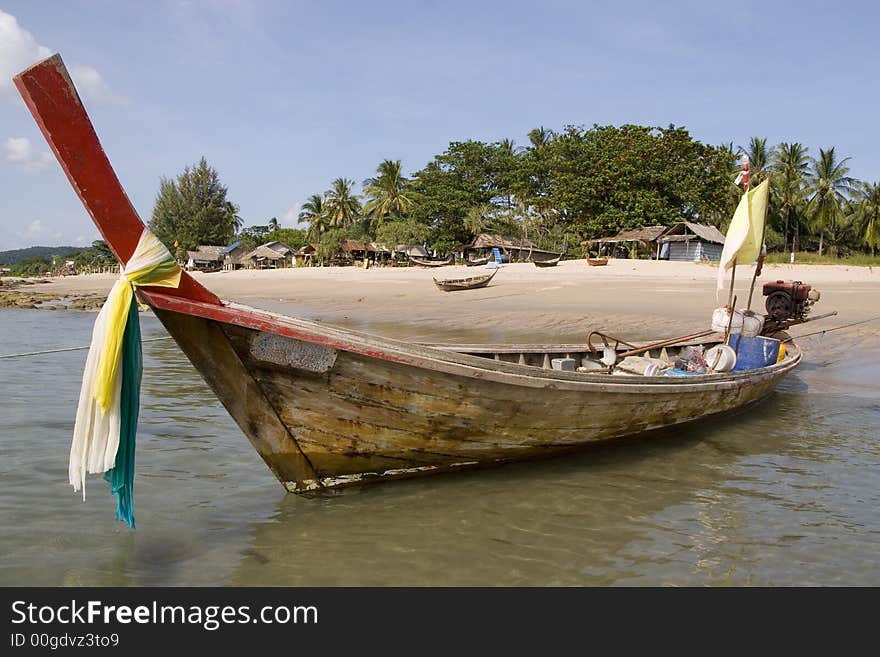 Long tail boat at Lanta island - south Thailand.