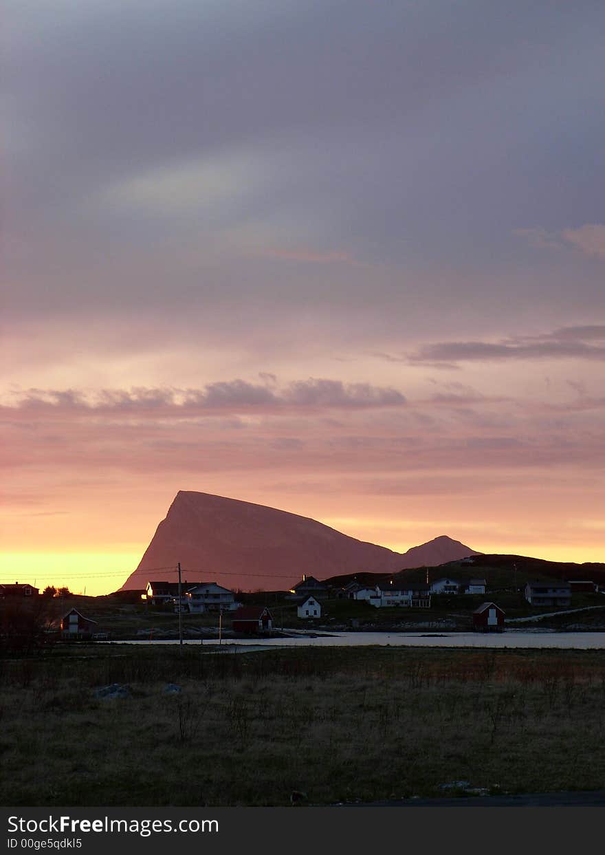 Rorbu cabins on Sommaroya in north of Norway. Rorbu cabins on Sommaroya in north of Norway.