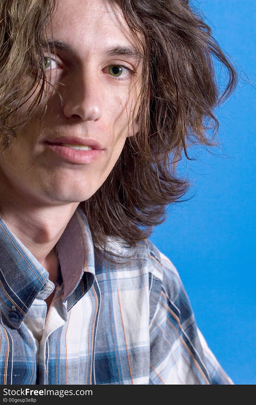 Close-up portrait of an young man. Close-up portrait of an young man