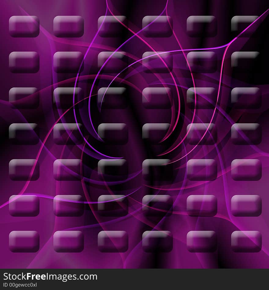 Glowing neon style illustrated computer generated purple and pink background. Glowing neon style illustrated computer generated purple and pink background