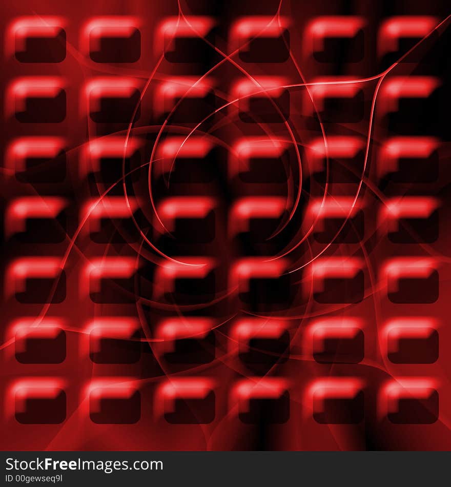 Glowing neon style illustrated computer generated red background. Glowing neon style illustrated computer generated red background