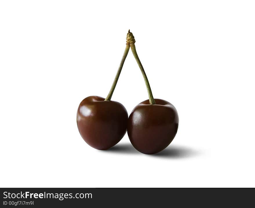 Isolated Cherries