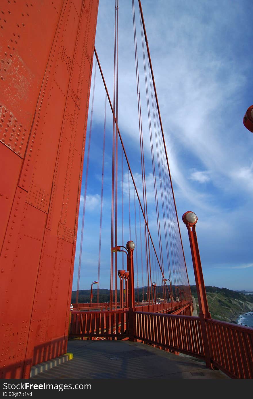 Bridge Support with steel cables