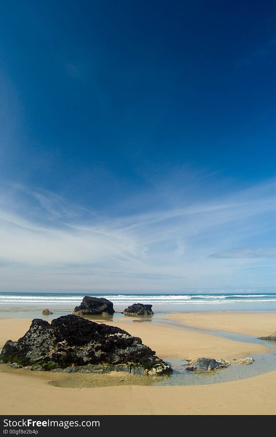 Lonely rocks and seascape