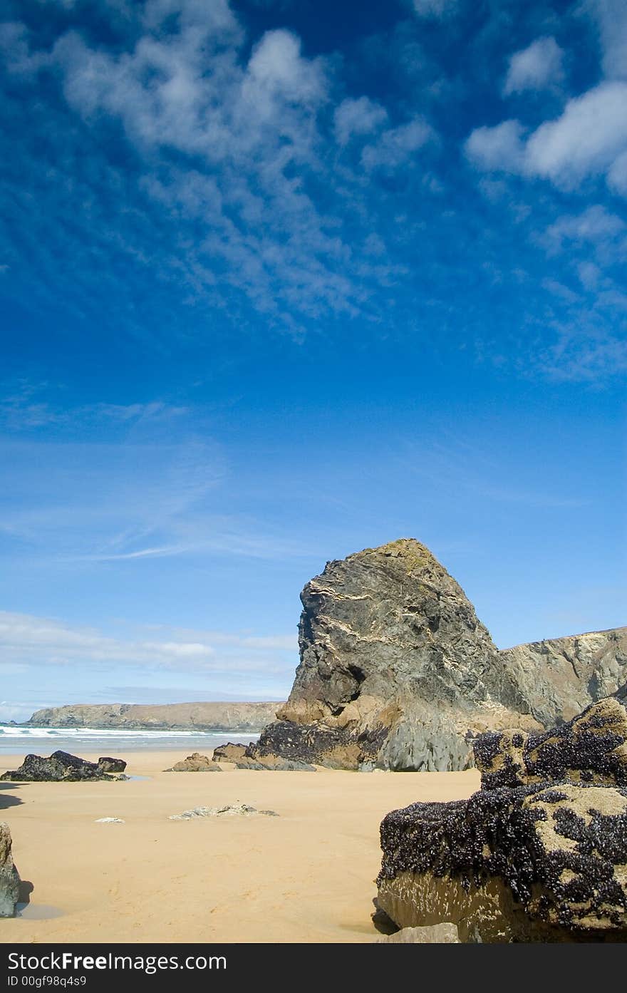 Rock shapes and blue sky