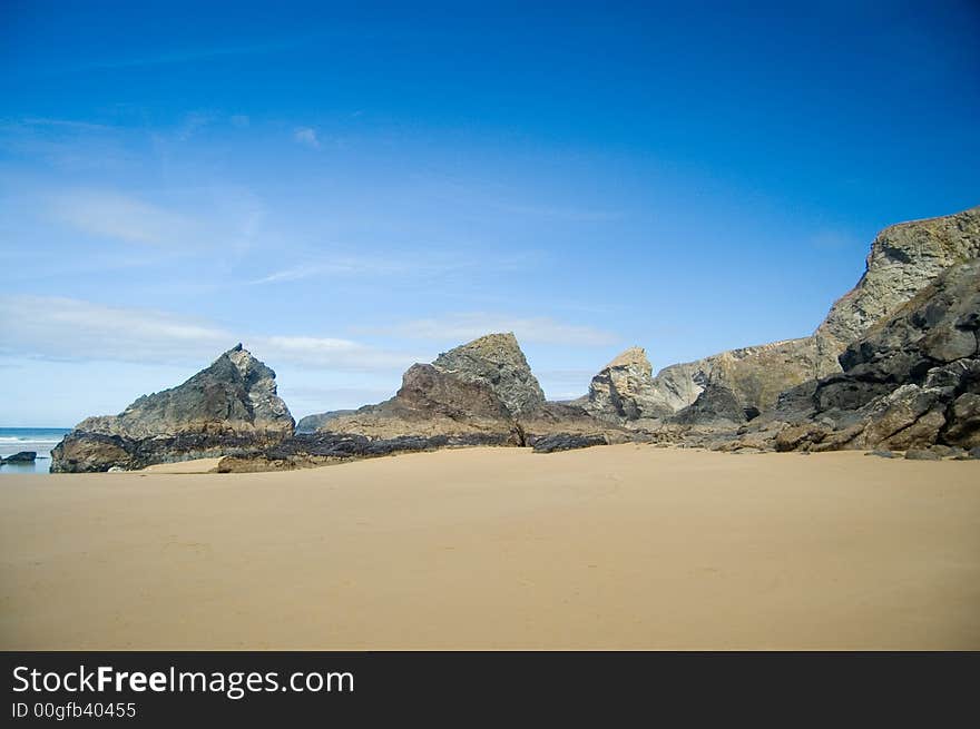 Virgin sands and rocks