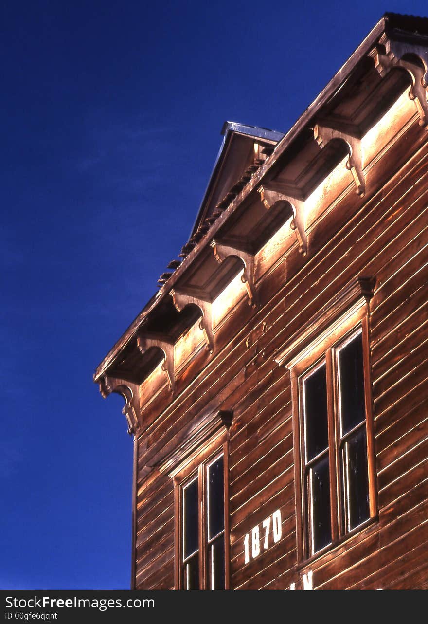 False front of old Ghost town building. False front of old Ghost town building.