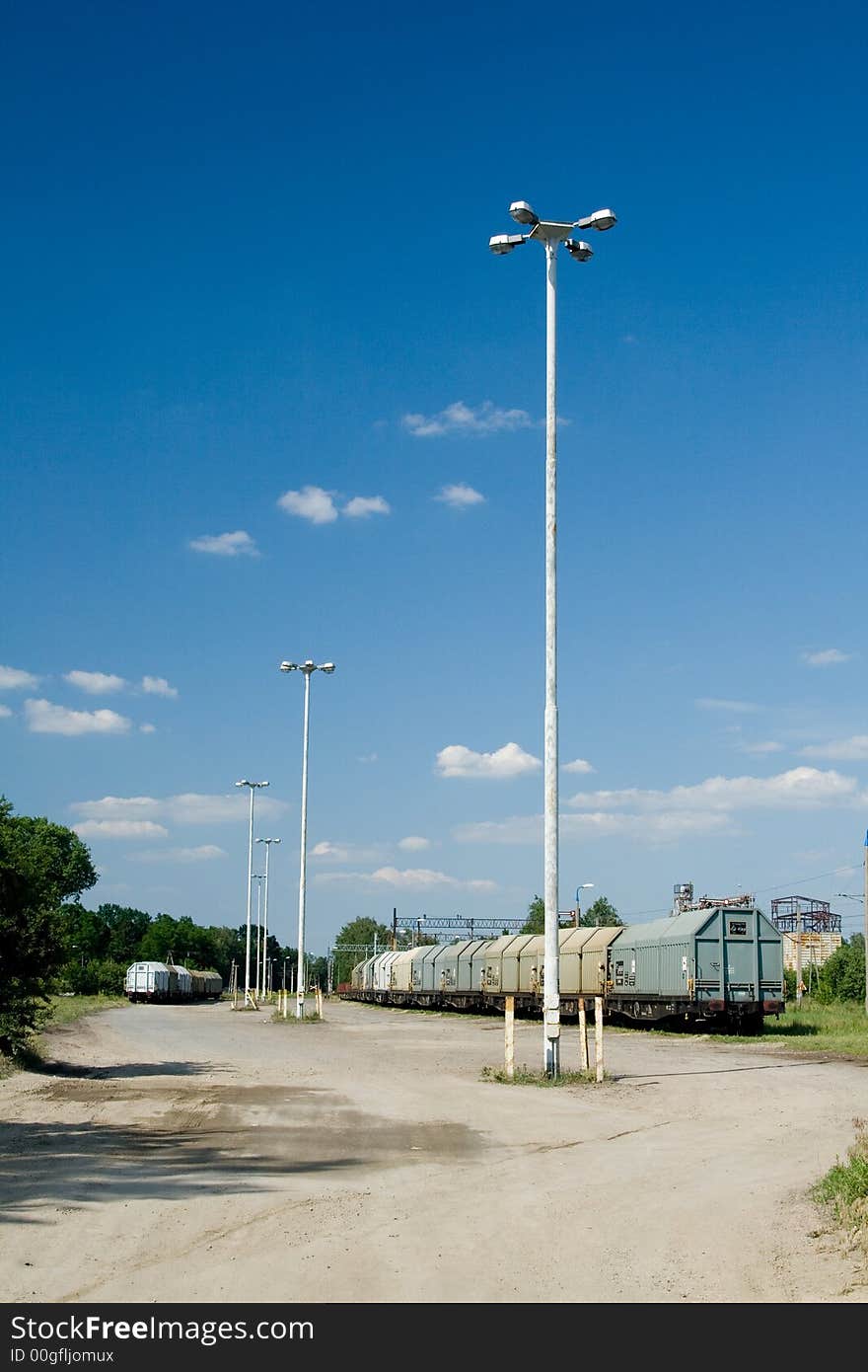 Goods van on station