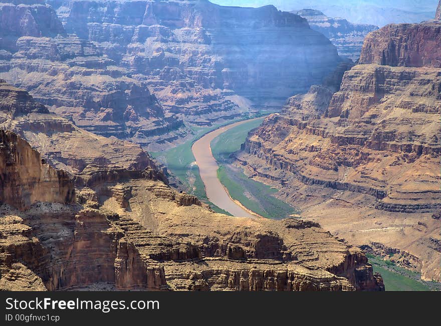 Grand Canyon and Colorado River in Arizona. Grand Canyon and Colorado River in Arizona