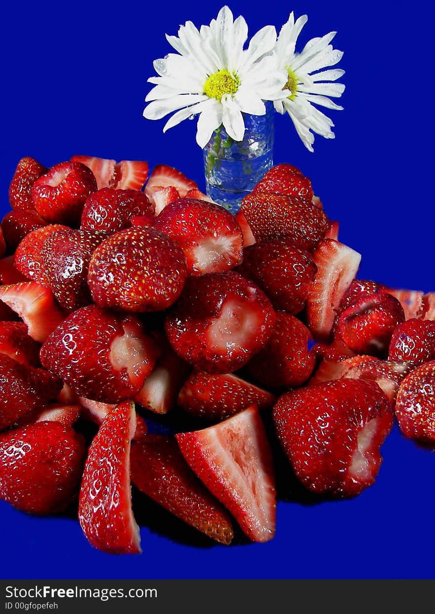 Pile of fresh red ripe strawberries. Pile of fresh red ripe strawberries