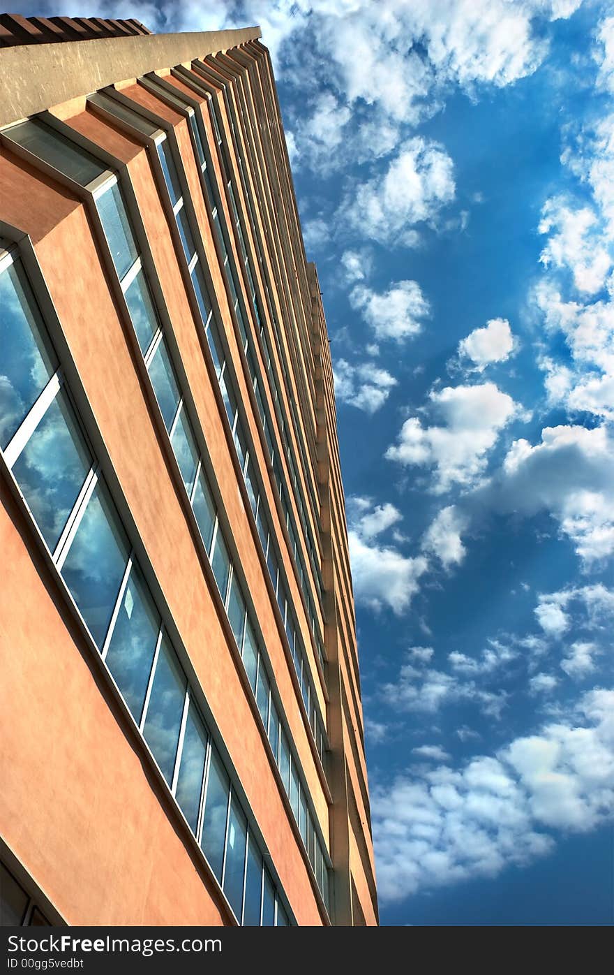 Apartments Building And Cloudy