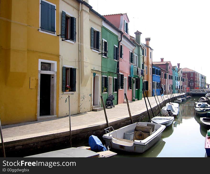 Venice colourful houses Burano