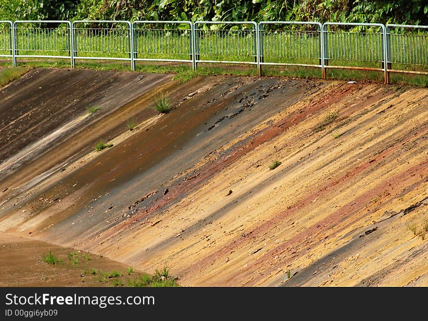 Fence and big drain