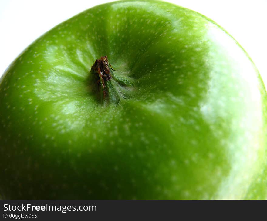 Green apple isolated on a white background