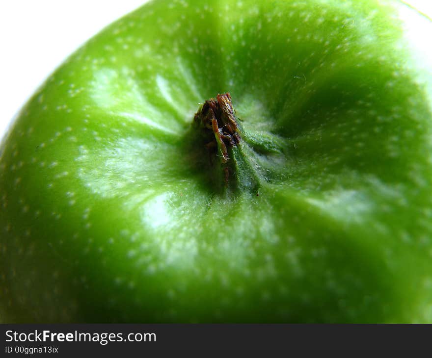 Green apple on isolated background