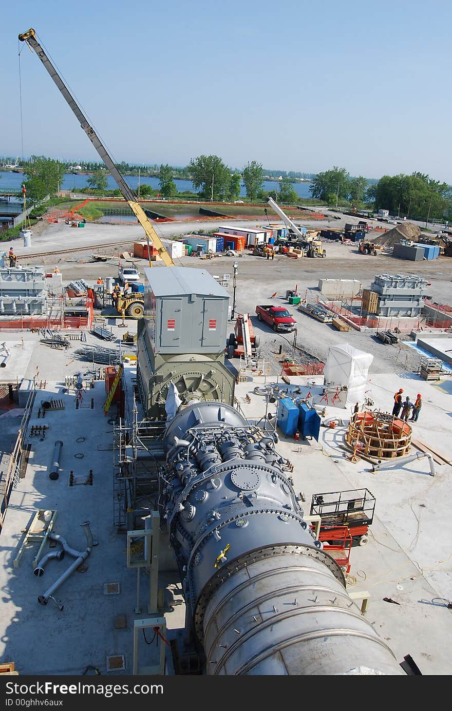 View of construction site from above