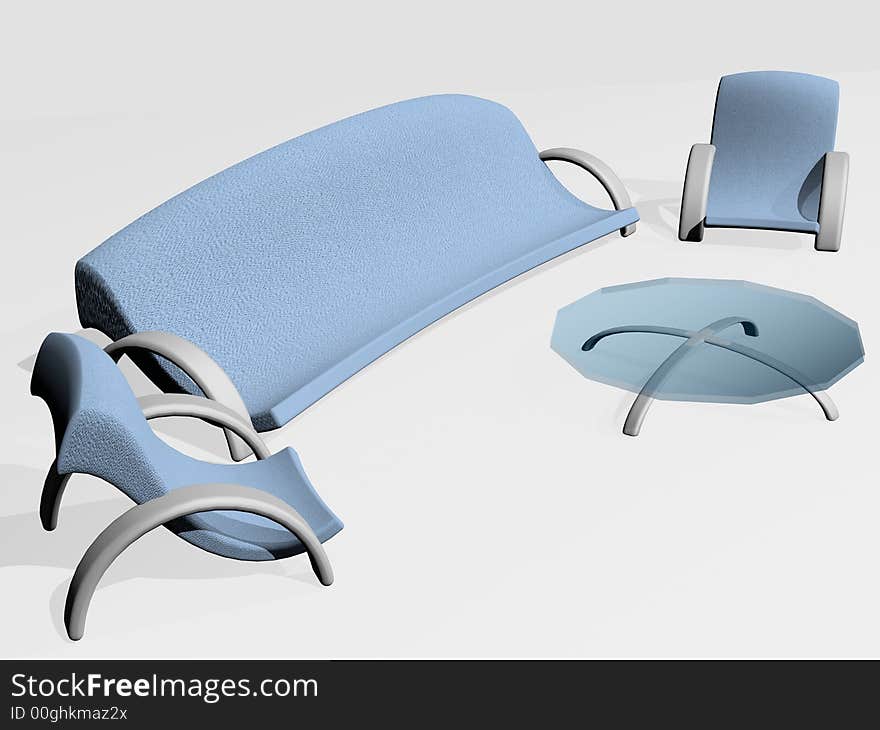 Blue-grey Furniture set 2