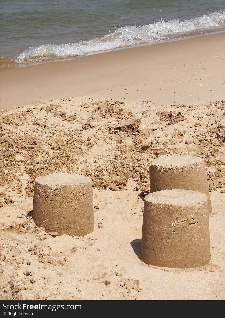 Sand Sculptures on the Beach